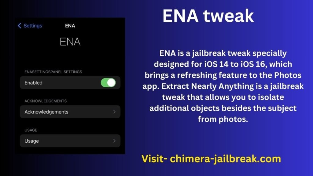 how to get the ENA-tweak, Raddit updates, latest tweak versions, and installation guide. Ena tweak can extract almost anything from your photo.